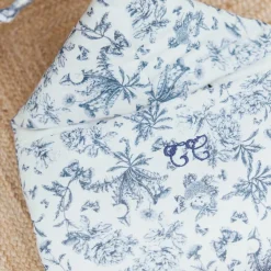 Nid d'ange passe sangle Toile de Jouy bleu