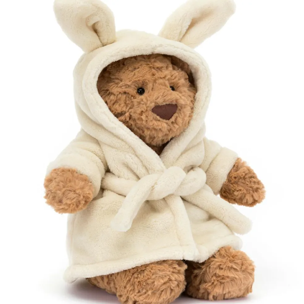 Ours en peluche Bartholomew avec peignoir (26 cm)