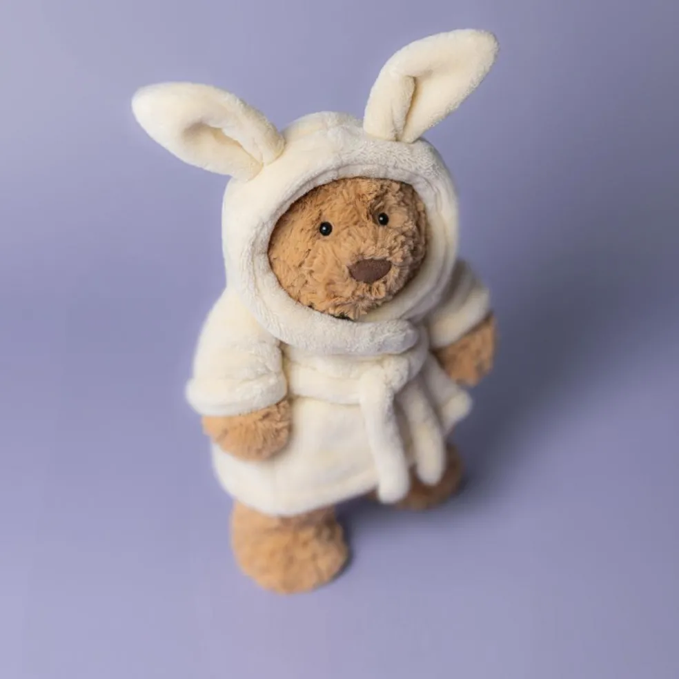 Ours en peluche Bartholomew avec peignoir (26 cm)