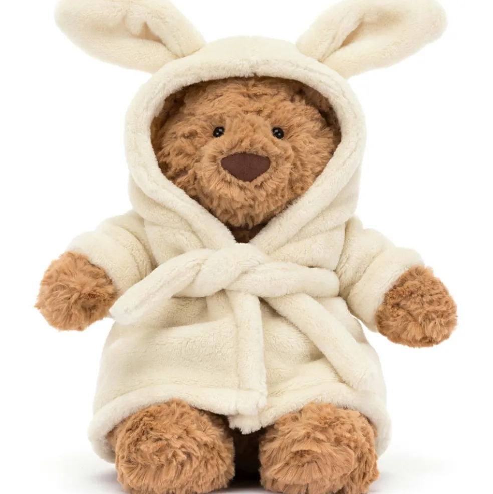Ours en peluche Bartholomew avec peignoir (26 cm)