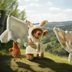 Ours en peluche Bartholomew avec peignoir (26 cm)