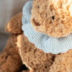 Ours en peluche tricot bleu (29 cm)