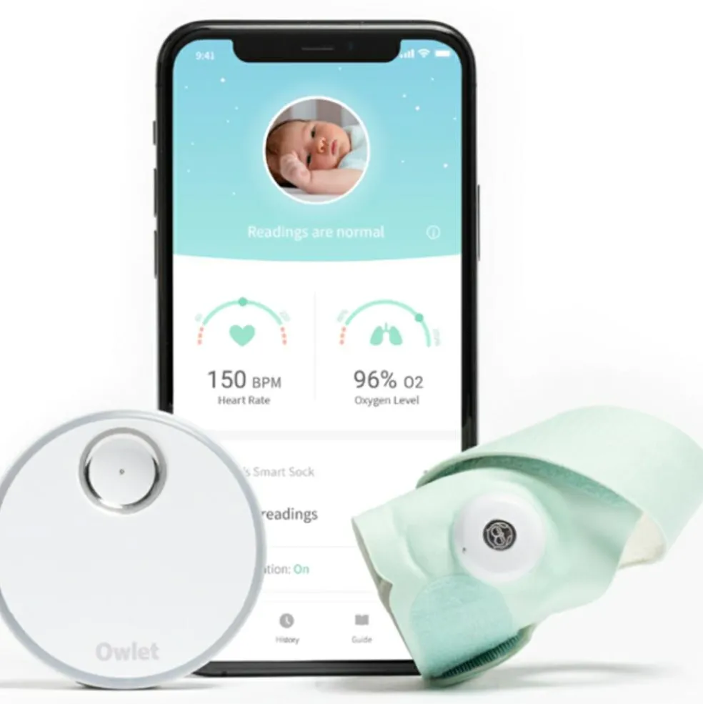 Owlet Smart Sock 3 mint (0-18 mois)