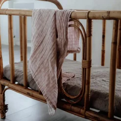 Pack 2 langes en coton bio rose poudré