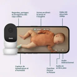 Pack Chaussette connectée Dream Sock + Cam2 bleu sommeil (0-18 mois)