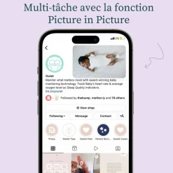 Pack Chaussette connectée Dream Sock + Cam2 bleu sommeil (0-18 mois)