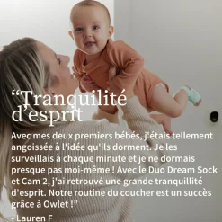 Pack Chaussette connectée Dream Sock + Cam2 bleu sommeil (0-18 mois)