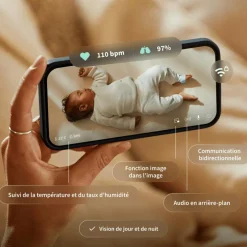 Pack chaussette connectée Dream Sock Menthe + Dream Sight Cam (0-18 mois)