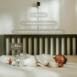 Pack chaussette connectée Dream Sock Menthe + Dream Sight Cam (0-18 mois)