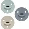 Pack de 3 sucettes Choochoo Buddy Sand-Blue Grey-Ivy Green (0-6 mois)