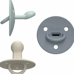 Pack de 3 sucettes Choochoo Buddy Sand-Blue Grey-Ivy Green (0-6 mois)