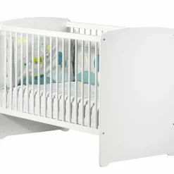 Pack duo lit bébé têtes panneaux et tiroir New Basic blanc (60 x 120 cm)