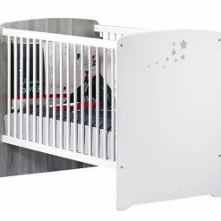 Pack duo lit bébé têtes panneaux et commode à langer New Nao