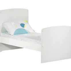 Pack duo lit bébé évolutif Little Big Bed blanc et commode à langer coeur rose New Basic