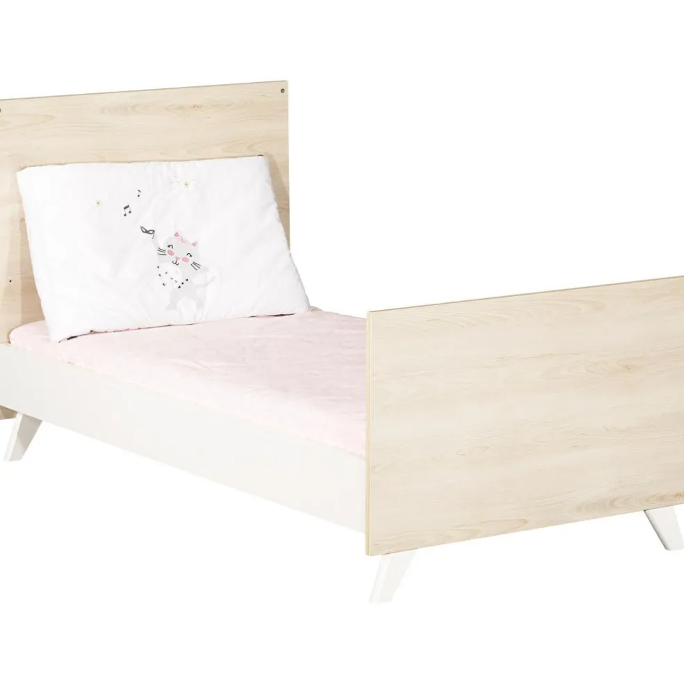 Pack duo Scandi naturel lit bébé évolutif et commode à langer