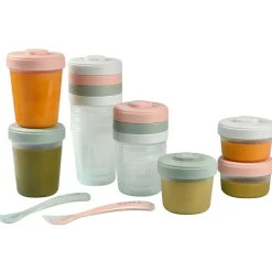 Pack 1er repas avec pots de conservation Eucalyptus (14 pièces)