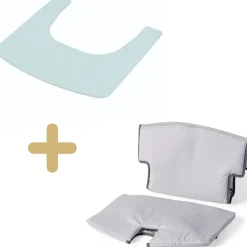 Pack tablette et coussin pour chaise haute Syt évolutive vert menthe