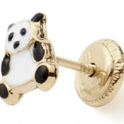 Paire de fermoirs vissés pour boucle d'oreilles (or jaune 375°)