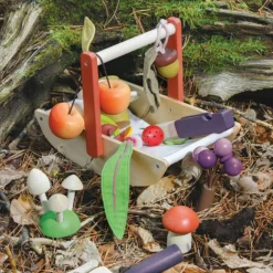 Panier cueillette sauvage en bois