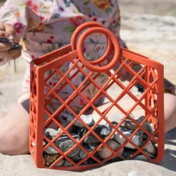 Panier de plage en silicone Rouge Corail