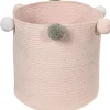 Panier de rangement Bubbly en coton rose (30 x 30 cm)