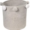 Panier de rangement Bubbly en coton gris (30 x 30 cm)