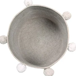 Panier de rangement Bubbly en coton gris (30 x 30 cm)