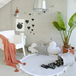 Panier de rangement Bubbly en coton gris (30 x 30 cm)