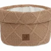 Panier de rangement Check Knit Biscuit (14 x 18 cm)