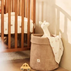 Panier de rangement Cloudy Rib Milky Coffee (35 x 30 cm)