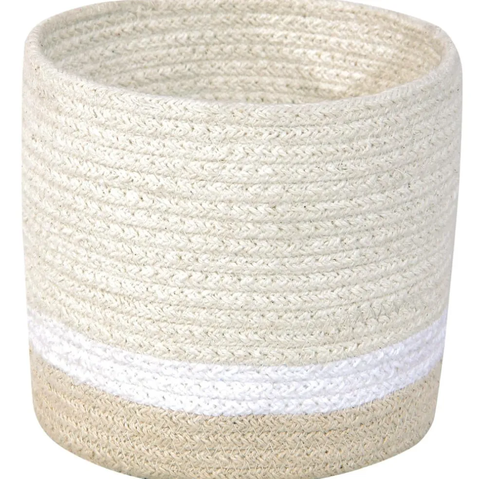 Panier de rangement en coton My Little Ones ivoire (15 x 15 x 15 cm)