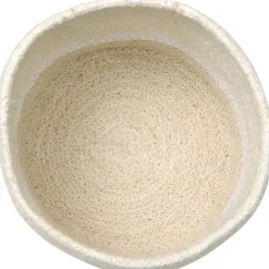 Panier de rangement en coton My Little Ones ivoire (15 x 15 x 15 cm)