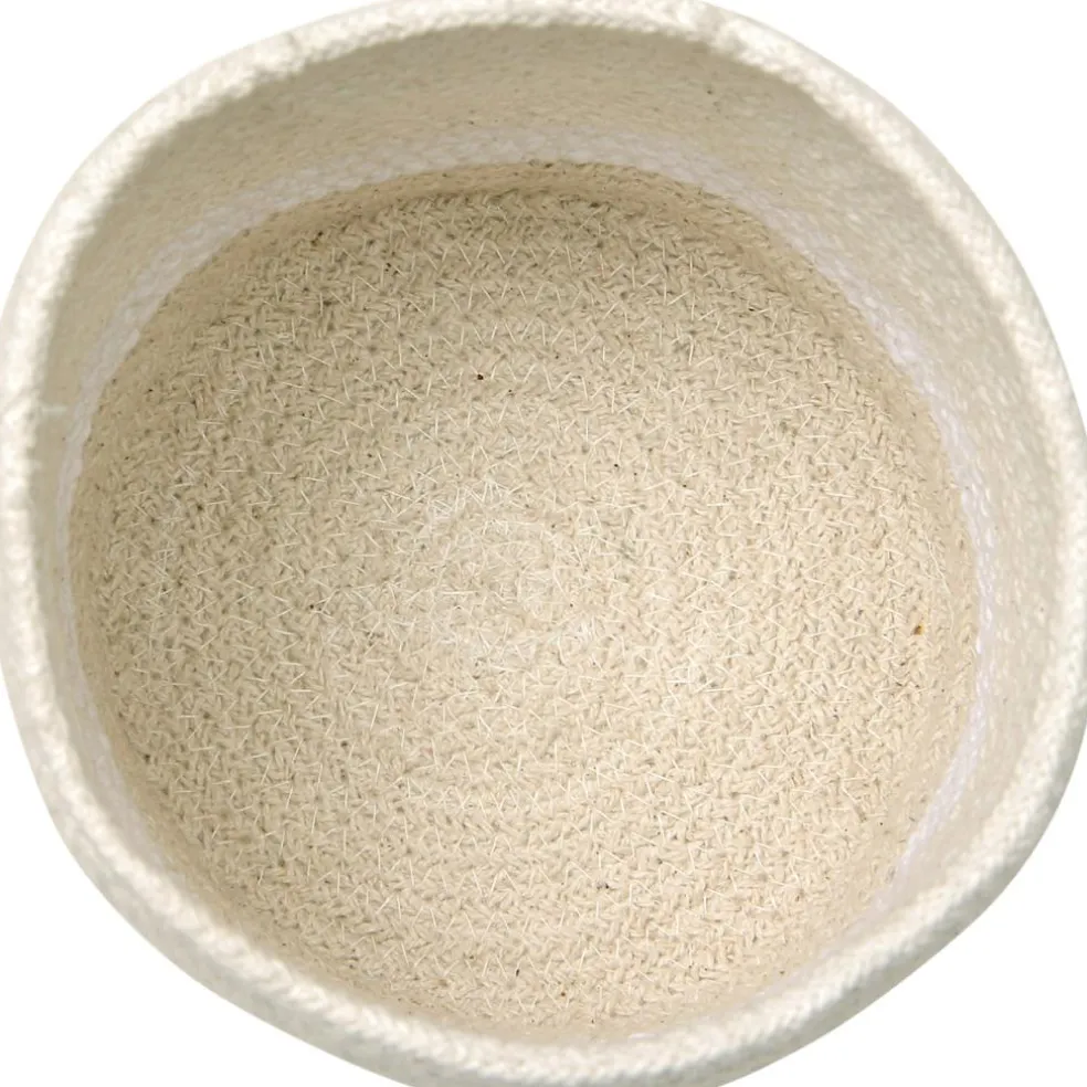 Panier de rangement en coton My Little Ones ivoire (15 x 15 x 15 cm)