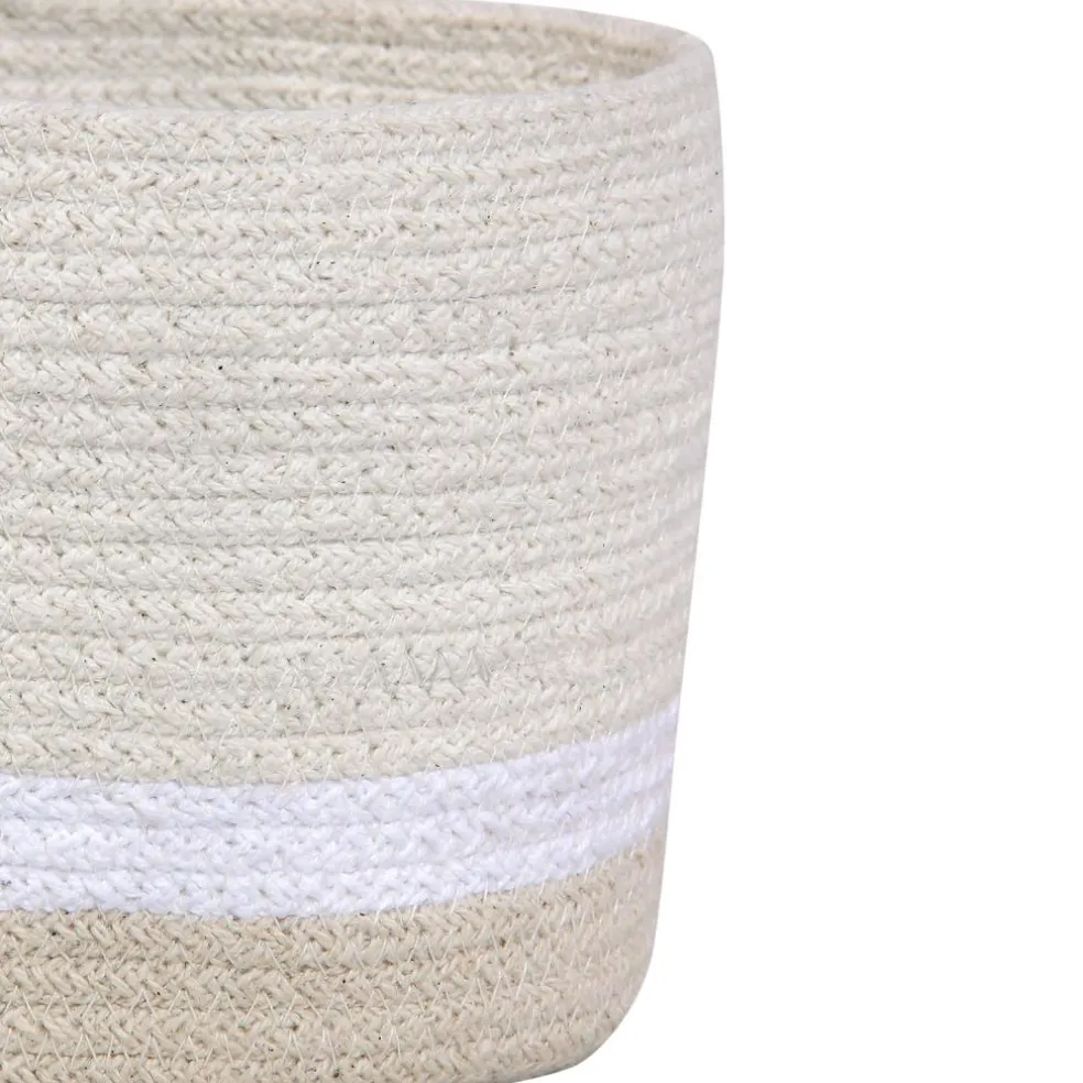 Panier de rangement en coton My Little Ones ivoire (15 x 15 x 15 cm)