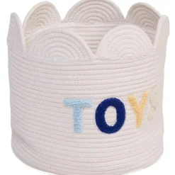 Panier de rangement Fleur écru (30 x 30 cm)