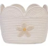 Panier de rangement Fleur écru (30 x 20 cm)