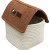Panier de rangement maison toffee (22 x 22 x 34 cm)