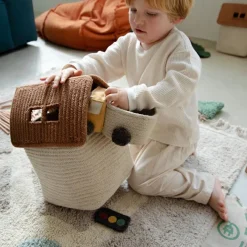 Panier de rangement maison toffee (22 x 22 x 34 cm)