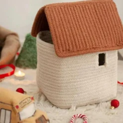 Panier de rangement maison toffee (22 x 22 x 34 cm)