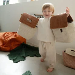 Panier de rangement maison toffee (22 x 22 x 34 cm)