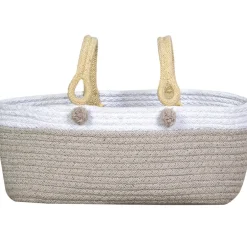 Panier de rangement Maria beige (10 x 25 x 12 cm)