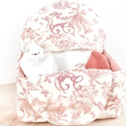 Panier de toilette Toile de Jouy (25 x 25 cm)