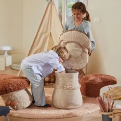 Panier et coussin champignon géant