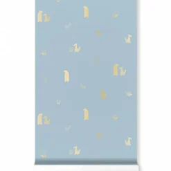 Papier peint bleu Jon et June