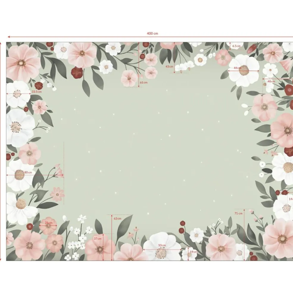 Papier peint décor XL Grandes fleurs