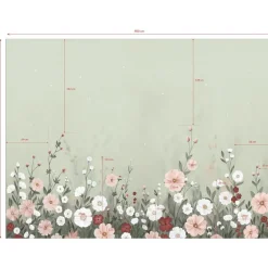 Papier peint décor XL Jardin fleuri
