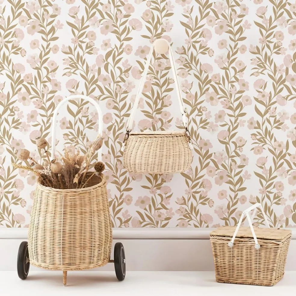 Papier peint Guirlandes de fleurs (50 cm x 10 m)