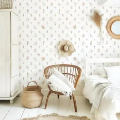 Papier peint Hirondelles et fleurs (50 cm x 10 m)