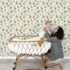 Papier peint intissé Amis de la forêt beige (10 m)