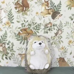 Papier peint intissé Amis de la forêt beige (10 m)
